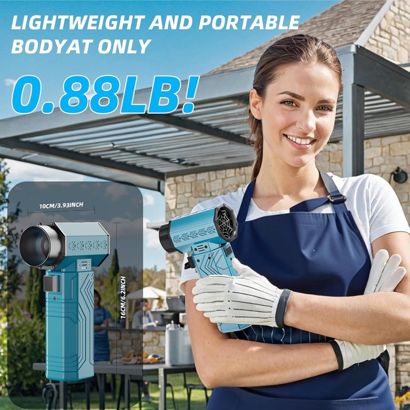 fourq Turbo Dryer Blower for Car, 180MPH/1.3LB Thrust Car Dryer Air Blower 400W 40mm Brushless Motor,Blow Away 2 cans of Coke Easily,Infinitely Variable Speed for Car, Home & Outdoors (Blue) - Image 4